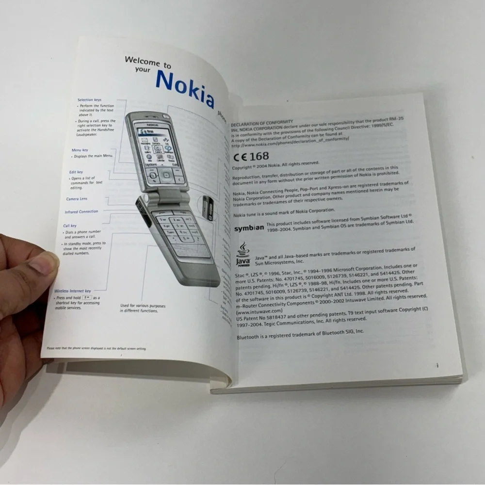VTG Y2K Nokia 6260 mobile phone user 2004 Manual ONLY